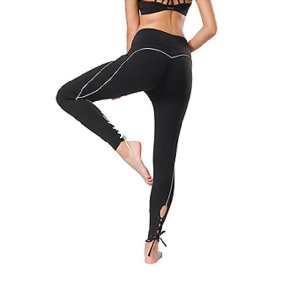 Compression Tummy Control Stretch Ankle Leggings S - Picture 4 of 7